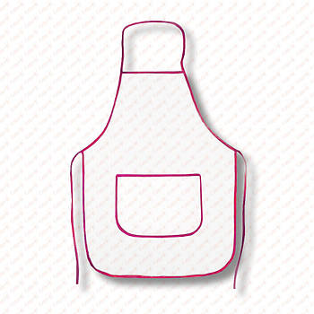 Фартух для сублімації КИШЕНЯ, колір канта РОЖЕВИЙ