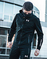 Спортивный костюм Under Armour all black черный мужской осенний весенний демисезонный