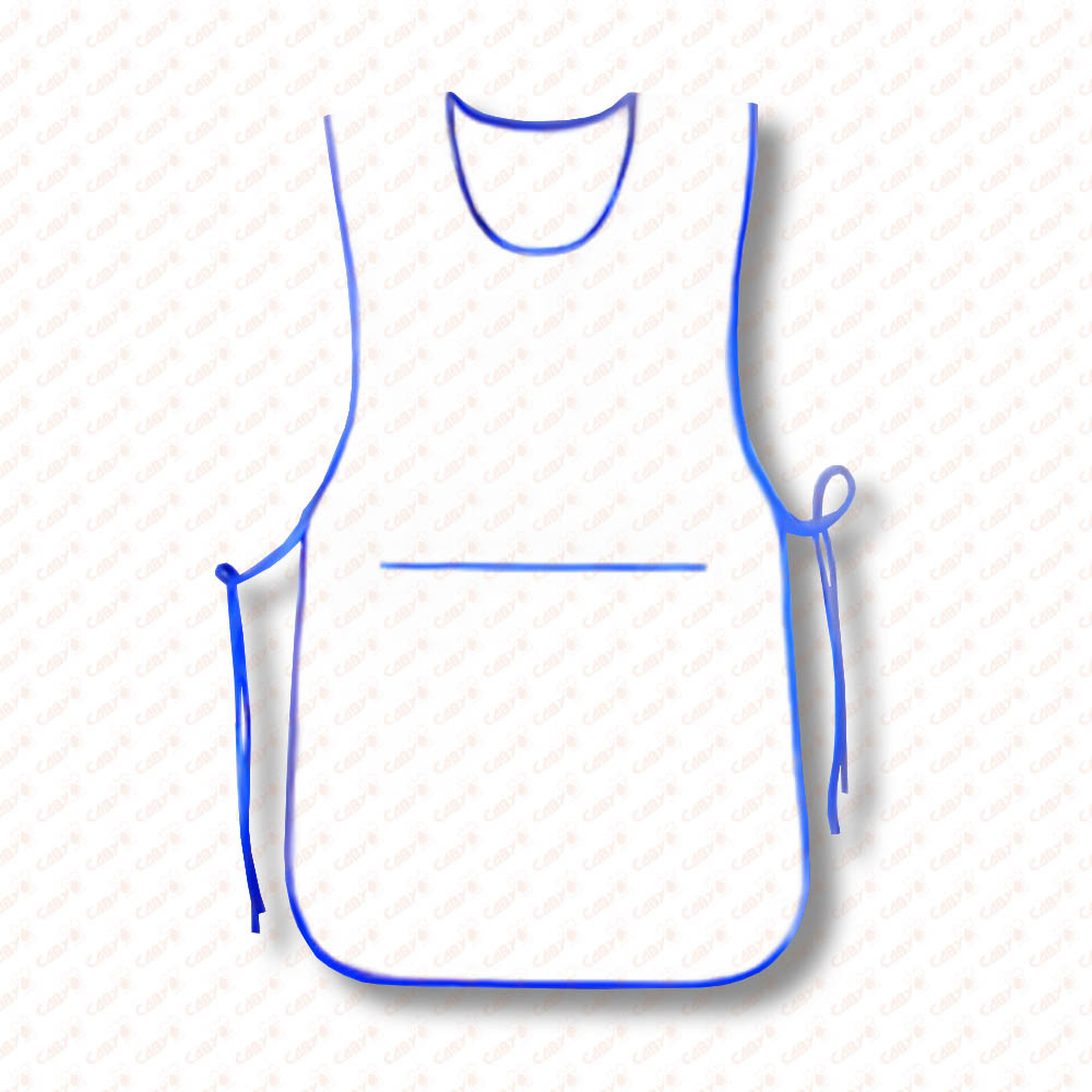 Фартух продавця для сублімації з кишенею, колір канта СИНІЙ, фото 1