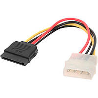 Кабель живлення (CC-SATA-PS-M) Molex F — SATA F, 0.15 м