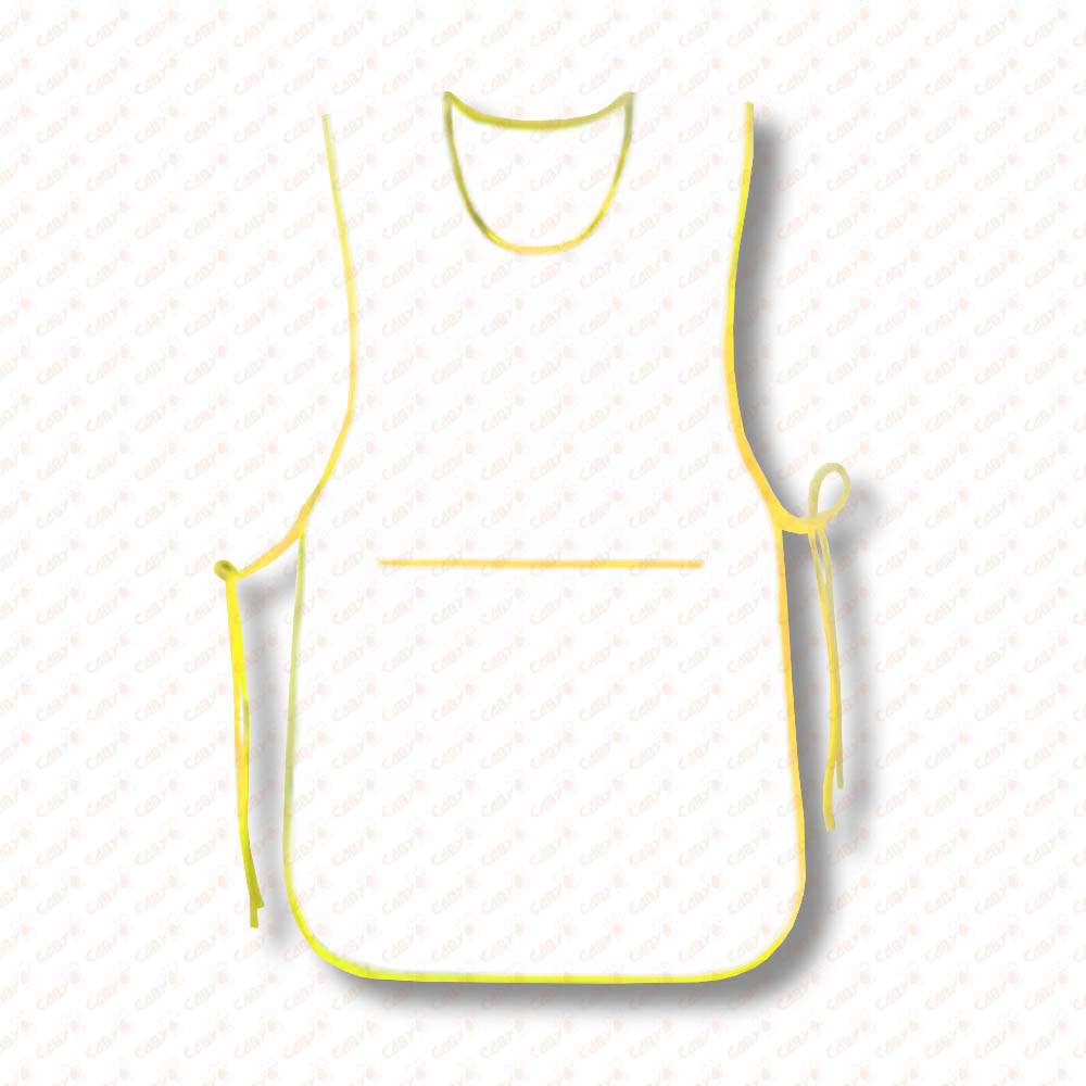 Фартух продавця для сублімації з кишенею, колір канта ЖОВТИЙ, фото 1