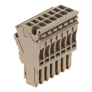 Weidmuller 1815250000 ZP 2.5/1AN/QV/7 Виконання: Z-серія, Промисловий роз'єм, Темно-бежевий