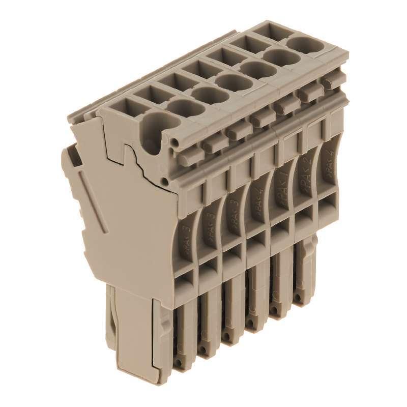 Weidmuller 1815250000 ZP 2.5/1AN/QV/7 Виконання: Z-серія, Промисловий роз'єм, Темно-бежевий