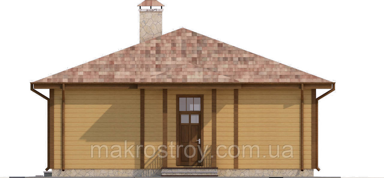 Проект одноэтажного компактного дома на 65кв.м., + терраса с камином. - фото 8 - id-p1160043142
