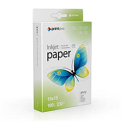 Фотопапір PrintPro 10x15 230г Glossy PG230-100 (PGE2301004R)