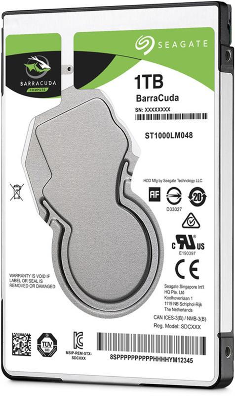 Жесткий диск для ноутбука 1 ТБ Seagate BarraCuda 5400rpm 128MB (ST1000LM048) - фото 1 - id-p423056358