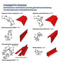 Планка вітрова фігурна 0,5 мм РЕ Ral 3005 2 метри, фото 3