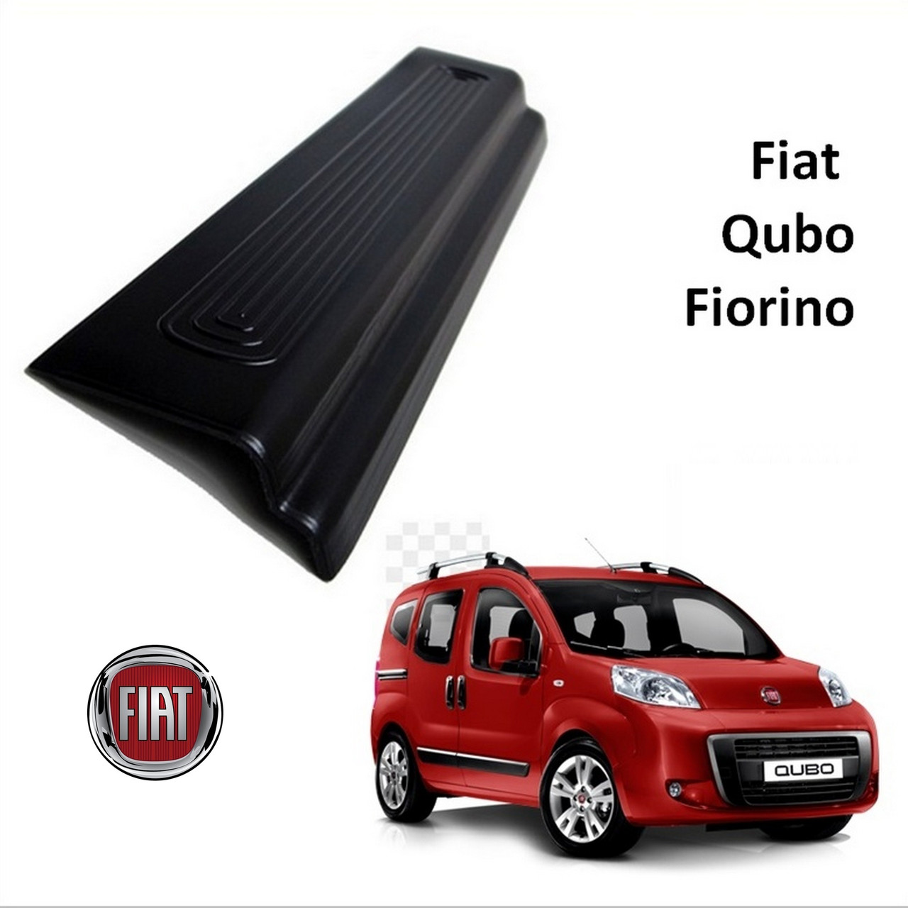 Пластикові захисні накладки на пороги для Fiat Fiorino / Qubo 2007-2021