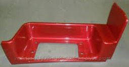 Підніжка пластикова права червона HOWO, фото 1