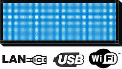 Бігуща строка  32х96см. (табло, екран) синя світлодіодна