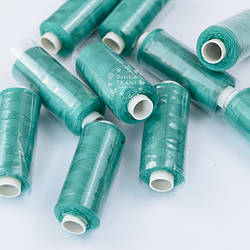 Нитки швейні, 400 ярдів, колір зелений (маленька катушка), №235