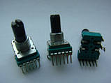 Потенціометр B10k 15мм 6ног noMID для пультів, фото 2