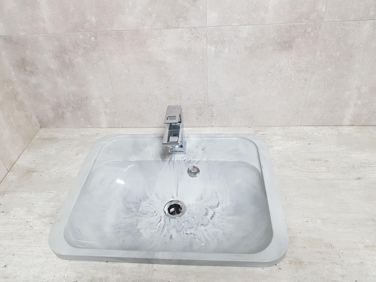 ВРІЗНИЙ УМИВАЛЬНИК ADAMANT OPTION 550Х430 WHITE&BLACK (оригінальний)