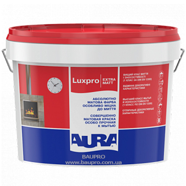 Фарба AURA Luxpro ExtraMatt акрилатна дисперсійна (глибокоматова), 5 л