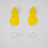 Замок-блокіратор на меблі від дітей, універсальний силіконовий ЖЕЛТИЙ, фото 2