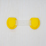 Замок-блокіратор на меблі від дітей, універсальний силіконовий ЖЕЛТИЙ, фото 5