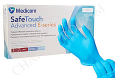 Нітрилові рукавички Medicom Advanced E-series блакитні (100 шт./ Розмір S)
