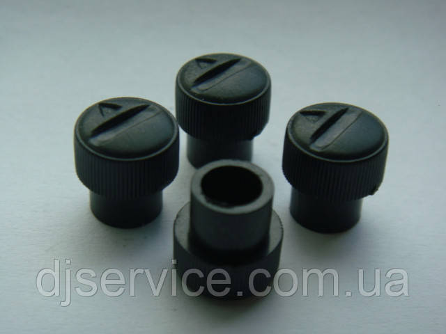 Ручка з ніжкою потенціометра 11x12mm (чорний колір) для пультів, колонок, фото 1