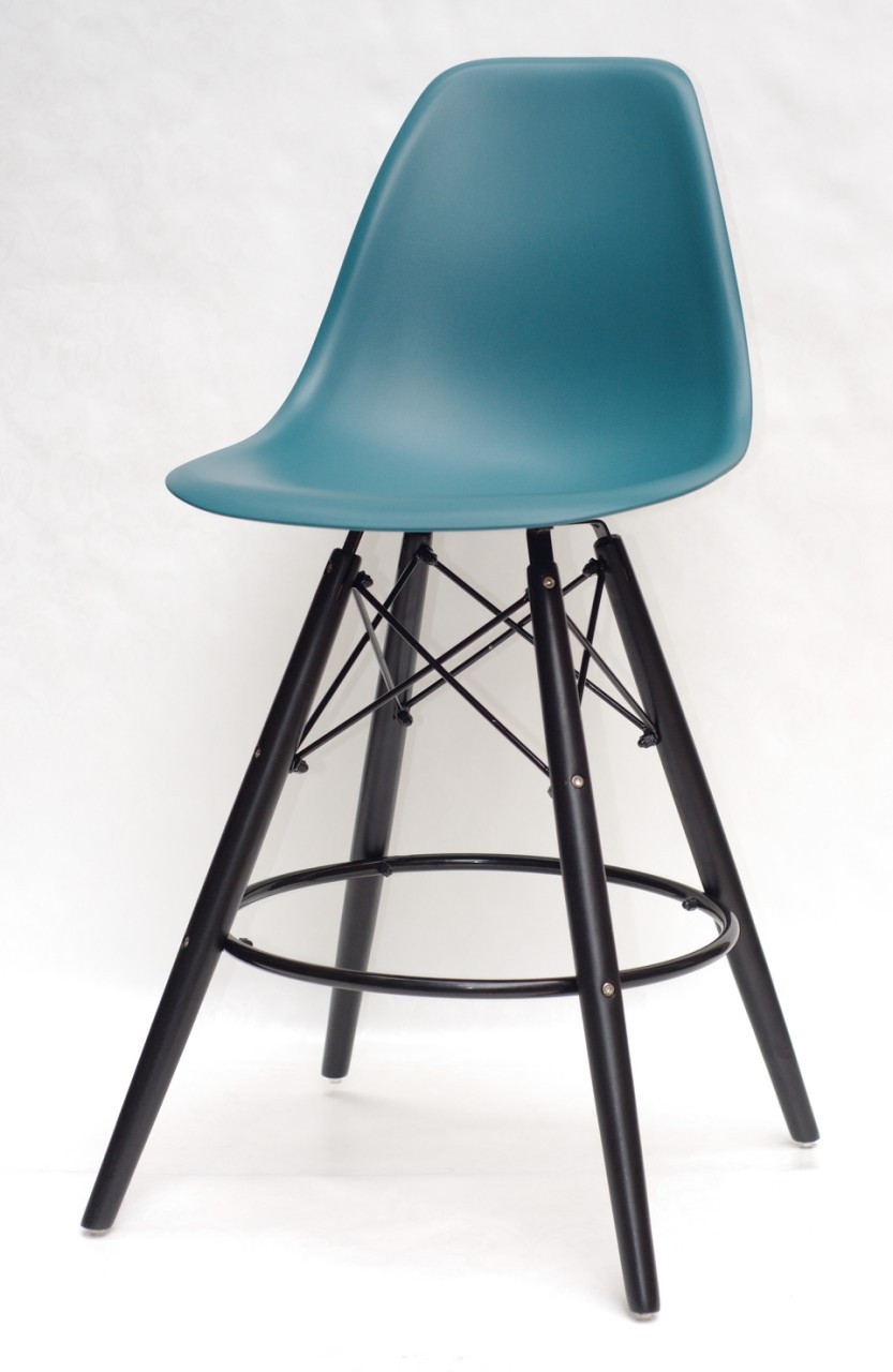 Барний стілець Nik BK Eames, кольору морської хвилі
