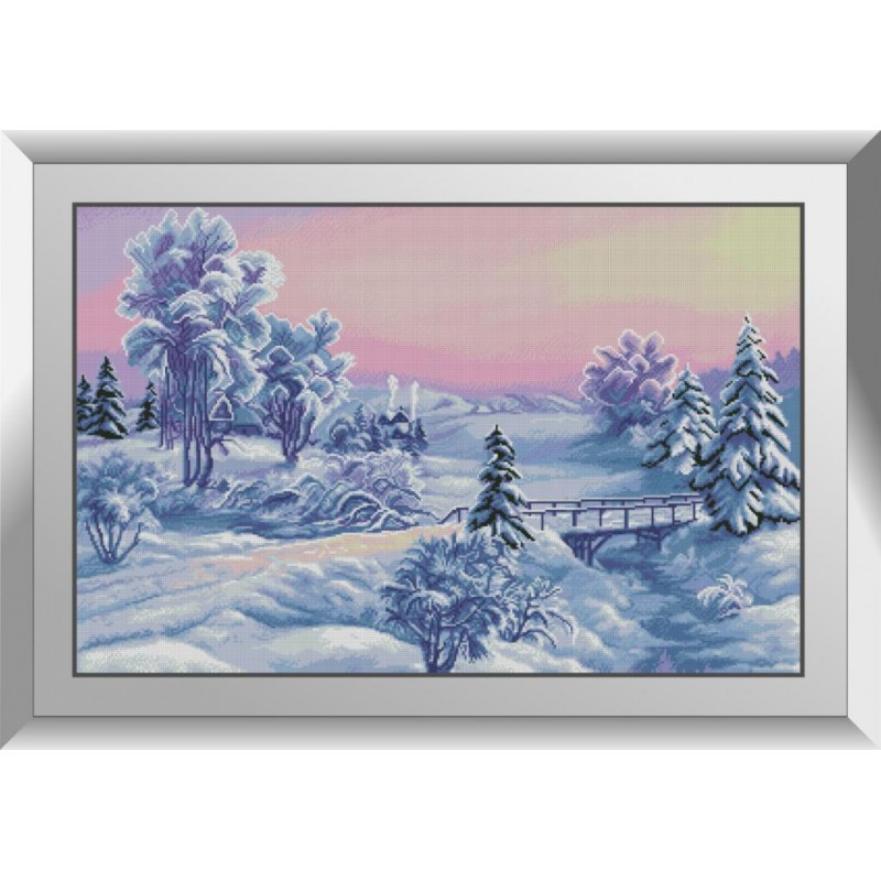 Алмазна мозаїка Засніжений ліс Dream Art 31423 (56 x 87 см), фото 1