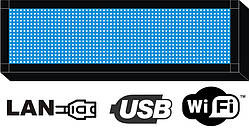 Бігуща строка  16х64см. (табло, екран) синя світлодіодна