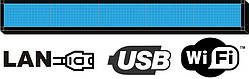 Бігуща строка  16х160см. (табло, екран) синя світлодіодна