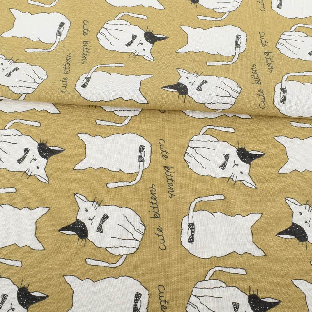 Деко-льон гірчичний, білі коти, ш.152