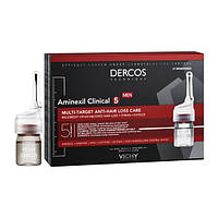 Vichy Dercos Aminexil Clinical 5 - от выпадения волос и комплексного действия для мужчин, 21х6 мл