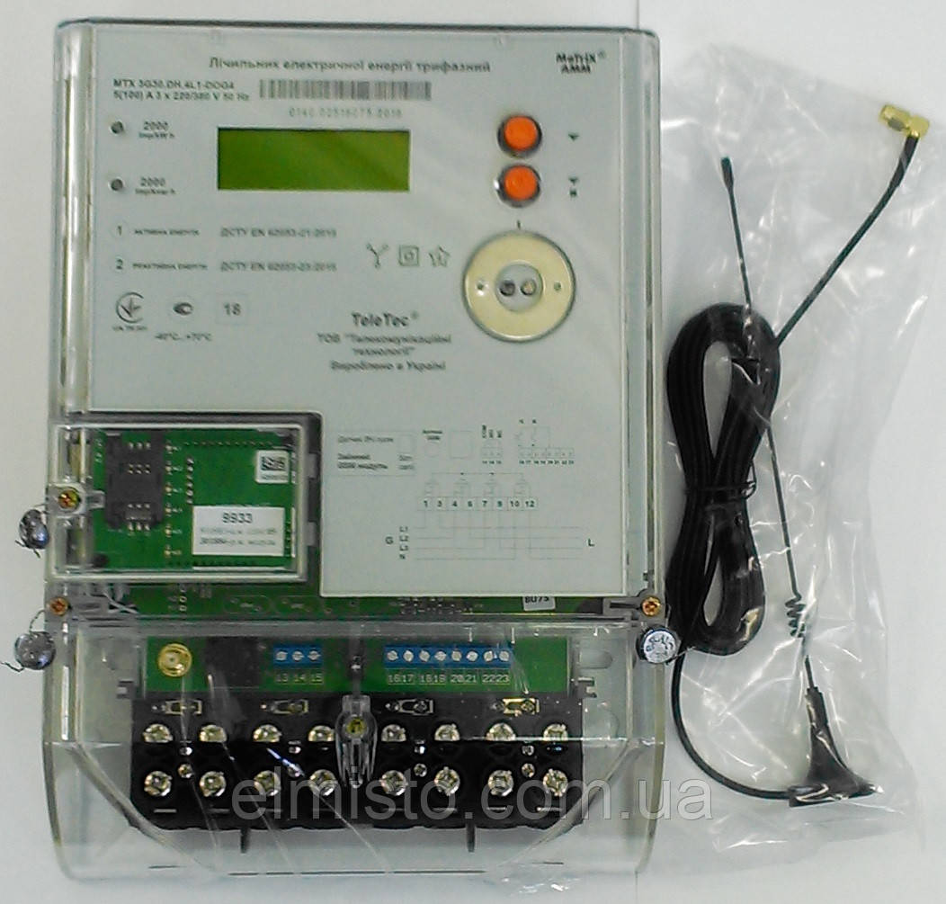 Электросчетчик MTX 3G30.DK.4L1-DOG4 3ф. 5(120)А, A±,R±, GSM -модем, датчик магн.поля, реле нагрузки - фото 7 - id-p1160184298