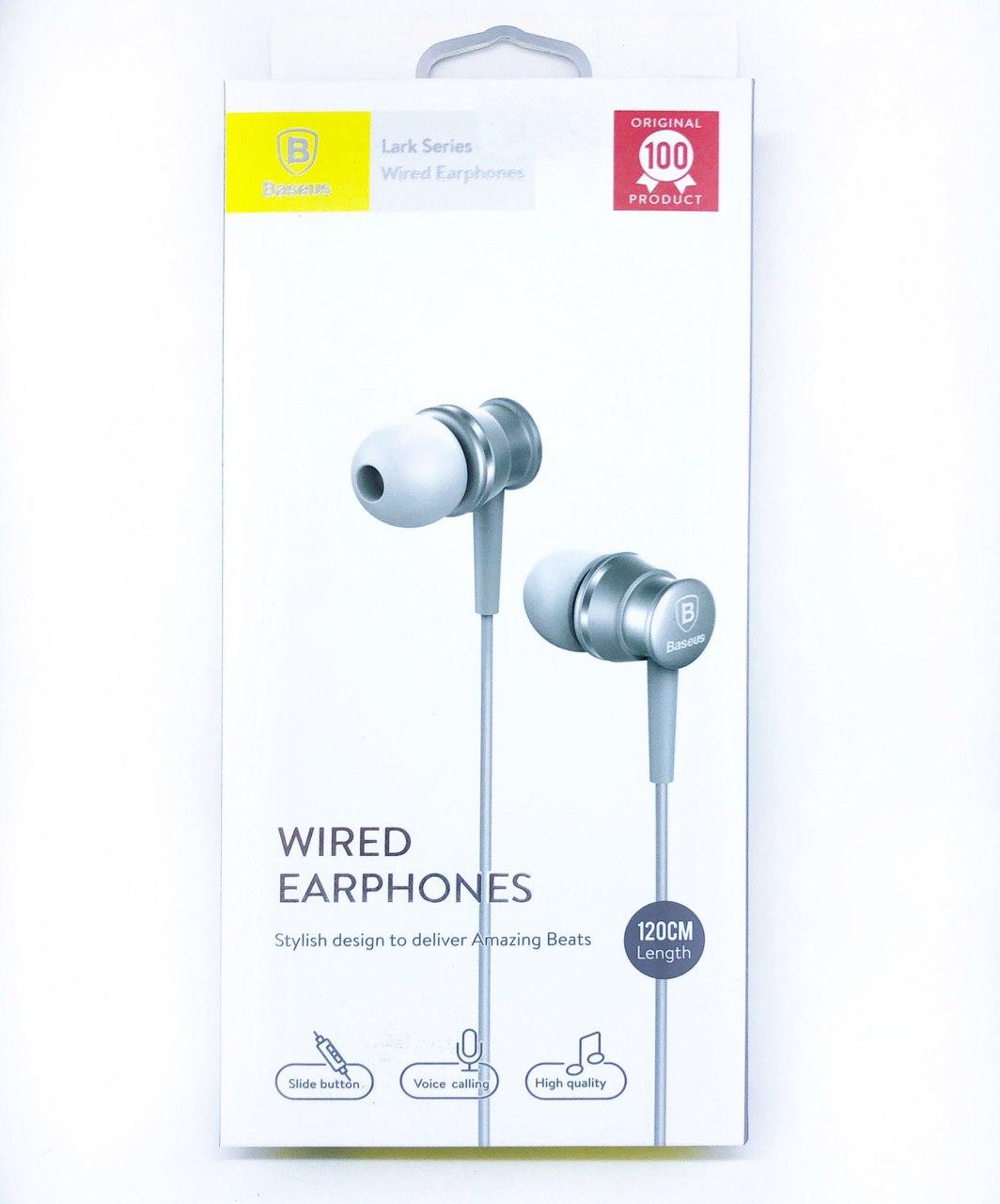 Навушники BASEUS Lark Series Wired Earphones, фото 1