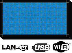 Бігуща строка  32х64см. (табло, екран) синя світлодіодна