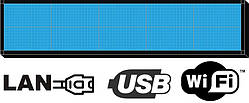 Бігуща строка  32х160см. (табло, екран) синя світлодіодна