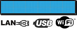 Бігуща строка  32х192см. (табло, екран) синя світлодіодна