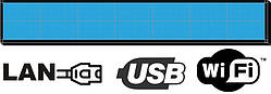 Бігуща строка  32х224см. (табло, екран) синя світлодіодна