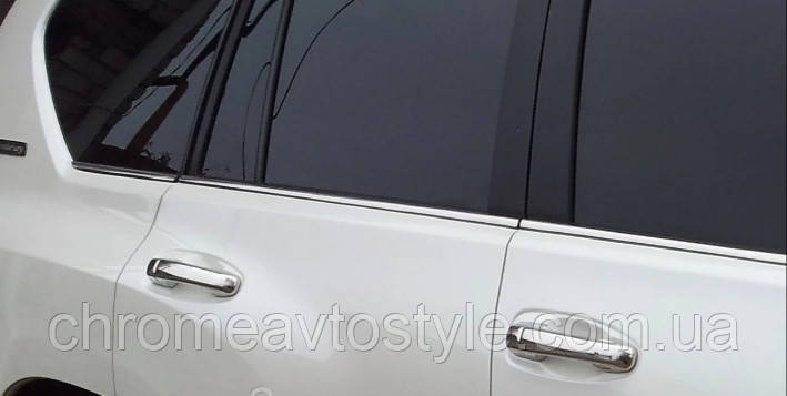 Накладки на ручки Toyota Prado 150 нержавейка,Omsa - фото 1 - id-p880808686