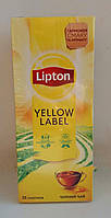 Чай Lipton Yellow Lable. Чай Ліптон Yellow Lable чорний байховий 25 пакетів по 2 грами