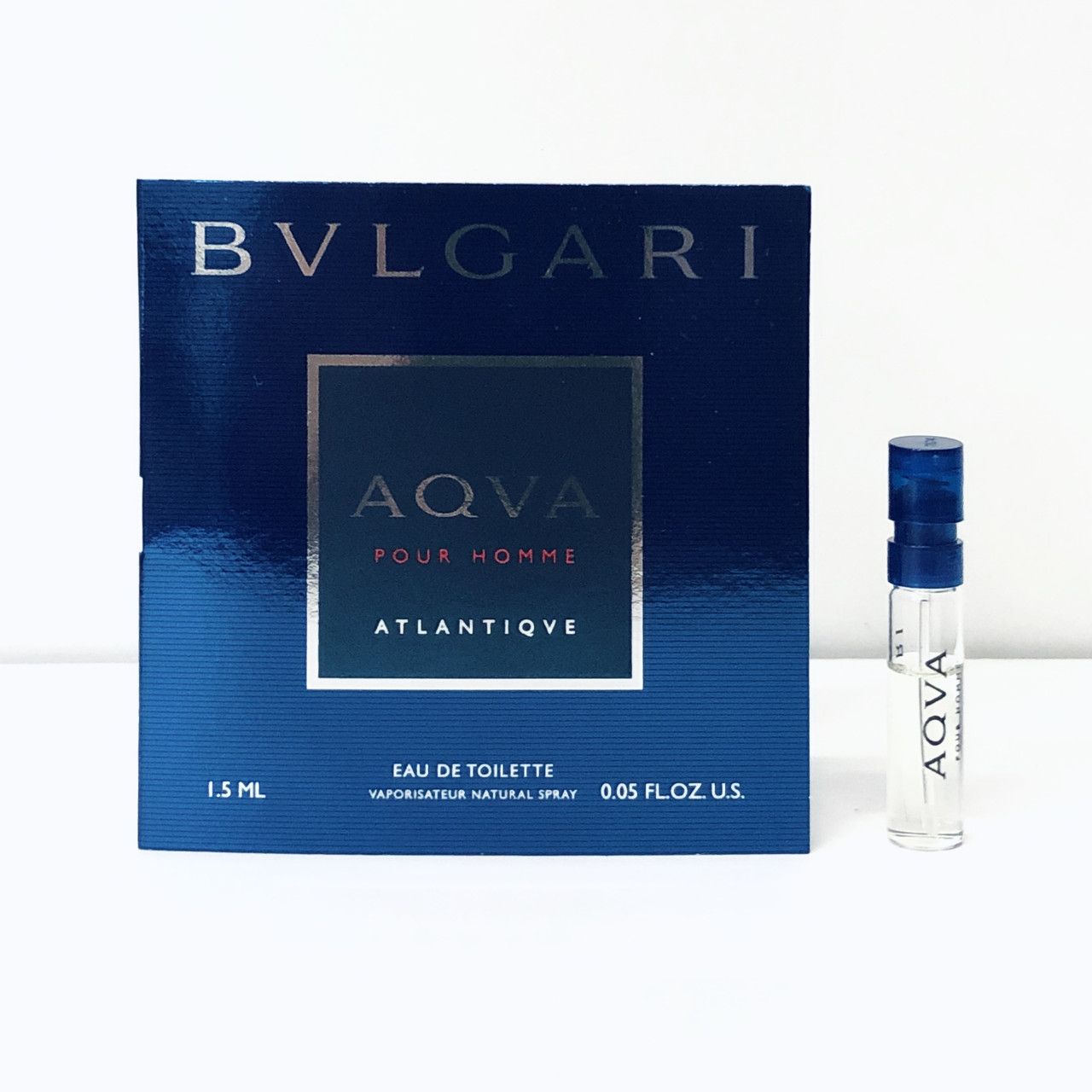 Оригінальний пробник Bvlgari Aqva Pour Homme Atlantiqve 1.5ml чоловічі парфуми, літній морський деревний аромат