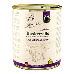 Консервований корм Baskerville Puppy (Баскервіль для цуценят з телятиною і ожиною) 400 г