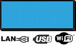 Бігуща строка  48х128см. (табло, екран) синя світлодіодна