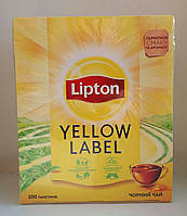 Чай Липтон Yellow Lable черный 100 пакетов по 2г