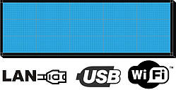 Бігуща строка  48х160см. (табло, екран) синя світлодіодна