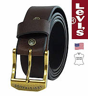 Ремень мужской Levi's®11LV0204 / 100% кожа / темно-коричневый / Оригинал Levi's® из США
