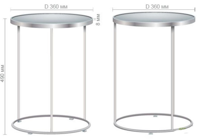 Стол журнальный Kalibri размеры