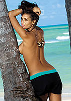 Женская пляжная юбка M 266 MEG (25 цветов) S, черный-зеленый