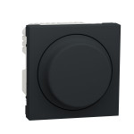 Світлорегулятор (димер) 5-100 Вт LED, антрацит, 2 модулі, Unica NEW