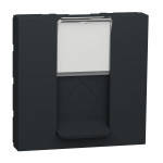 Unica NEW Розетка комп'ютерна 5-е UTP антрацит 2 модулі