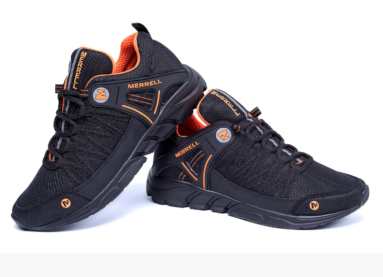 Чоловічі кросівки літні сітка Merrell black чорні