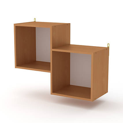 Полиця-2 навісна бук Компаніт (75х30х57 см)