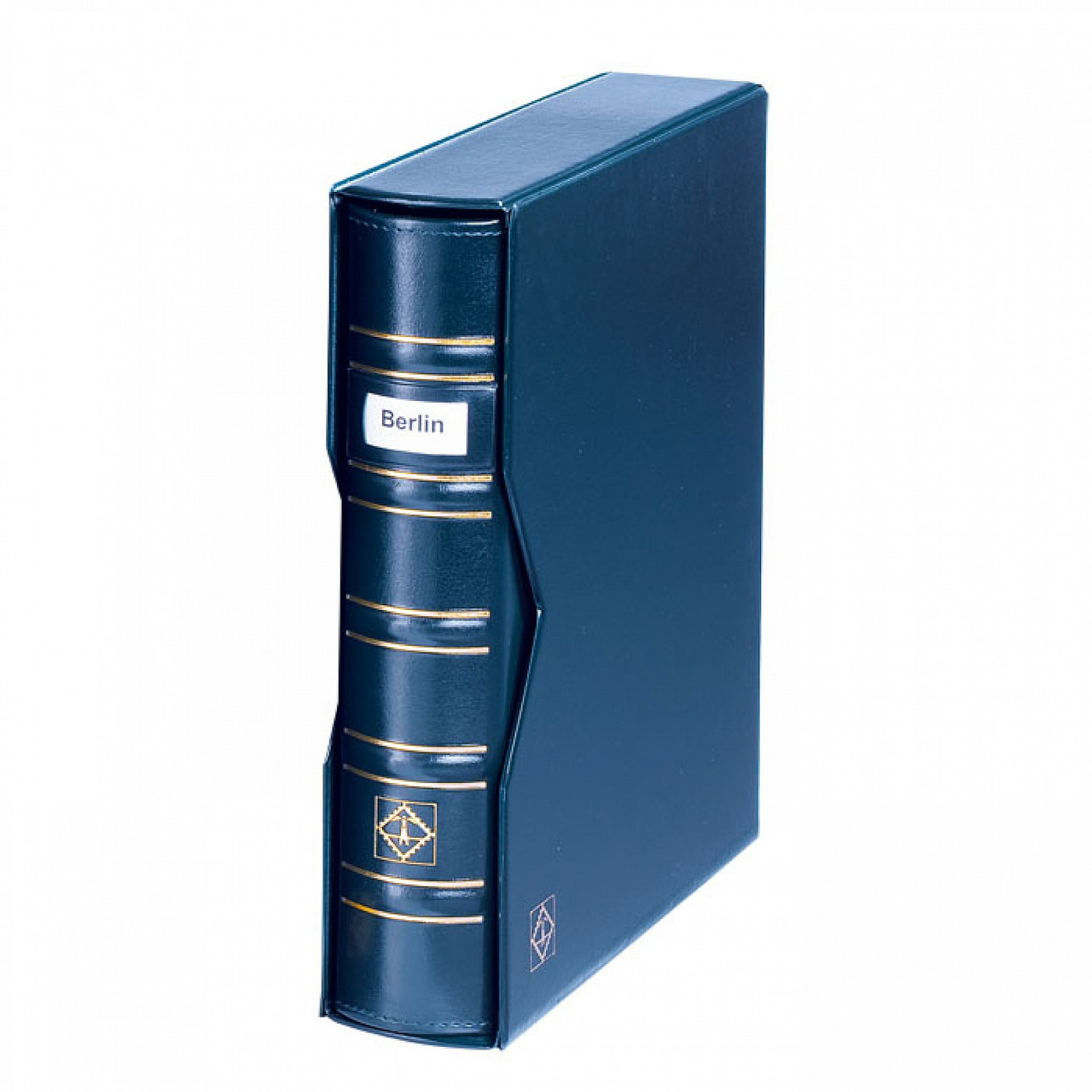Альбом Leuchtturm, OPTIMA, (до 60 листів) для монет або банкнот, з футляром и віконцем, синій