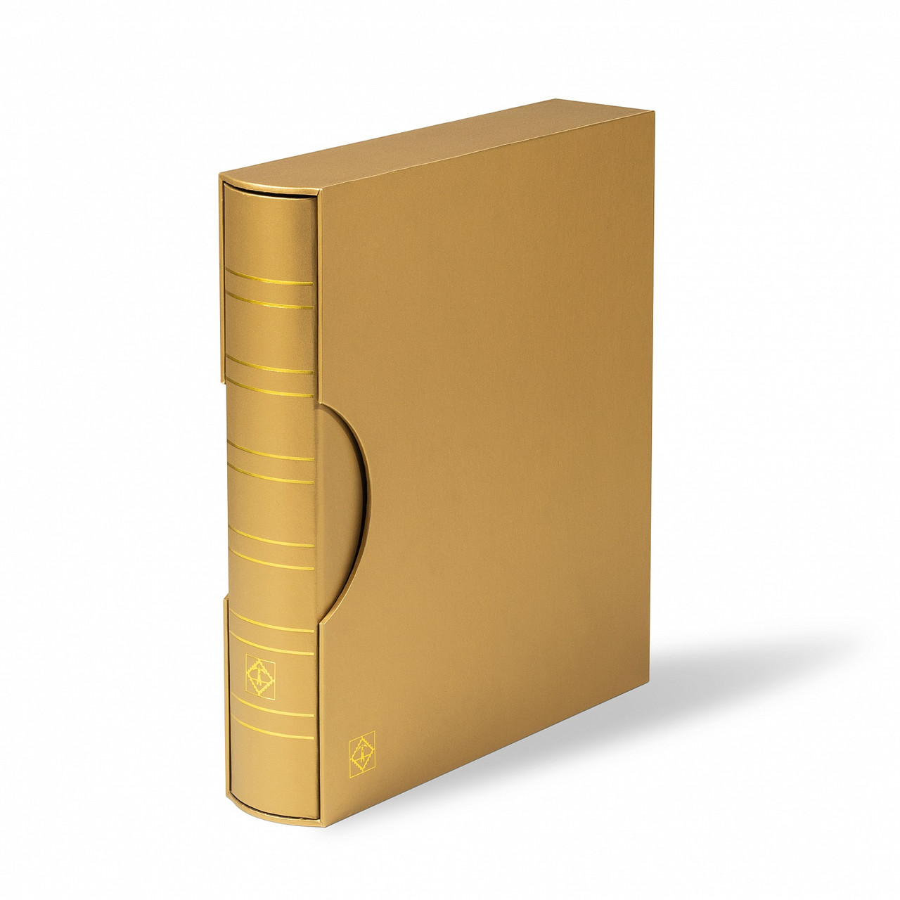 Альбом Leuchtturm, GRANDE METALLIC EDITION для монет в холдерах або банкнот, з футляром, золото